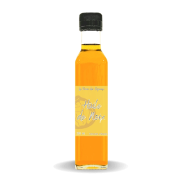 Vue de face d'une bouteille d'huile de noix de 250ml
